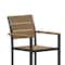 Flash Furniture Natural/Gray Faux Teak Patio Chair with Arms SB-CA108-WA-NAT-GG - alternate 4